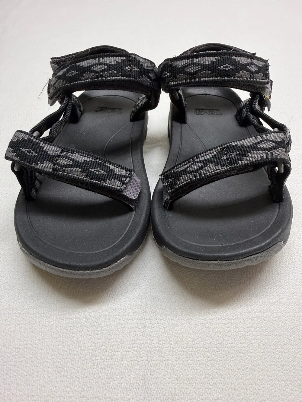 Teva Black and Gray Patterned Kids' Sport Sandals